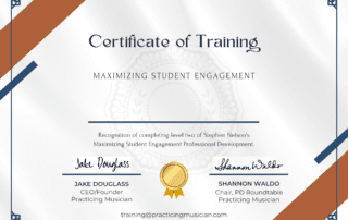 certificate of training music education