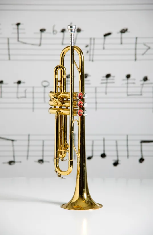 trumpet 2 Trumpet with sheet music