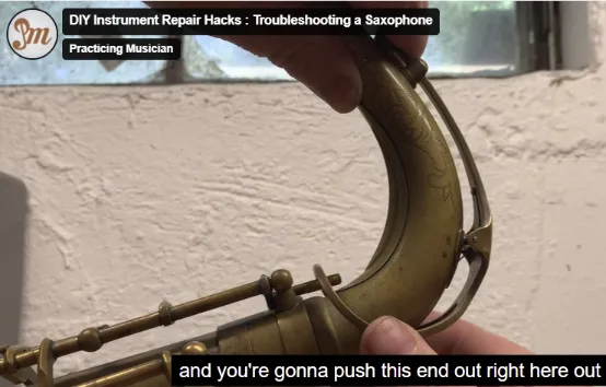 Screenshot 2024-08-30 125915 Saxophone Repair Basics,If the neck pip is stuck, gently free it with your fingers