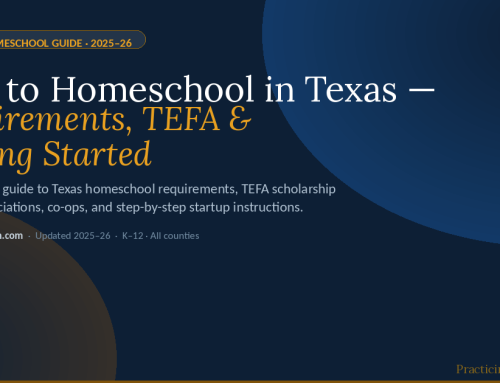 Texas Homeschool guide 2026-27